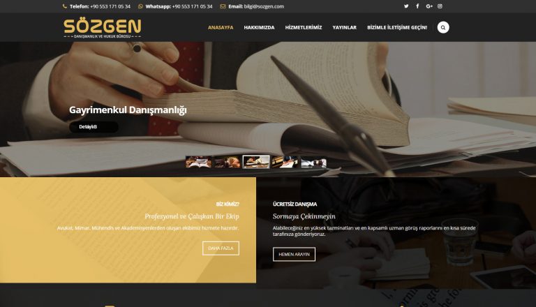 Sözgen Danışmanlık Web Tasarım
